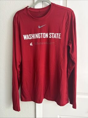 Nike Washington State Long Sleeve Tee in Red